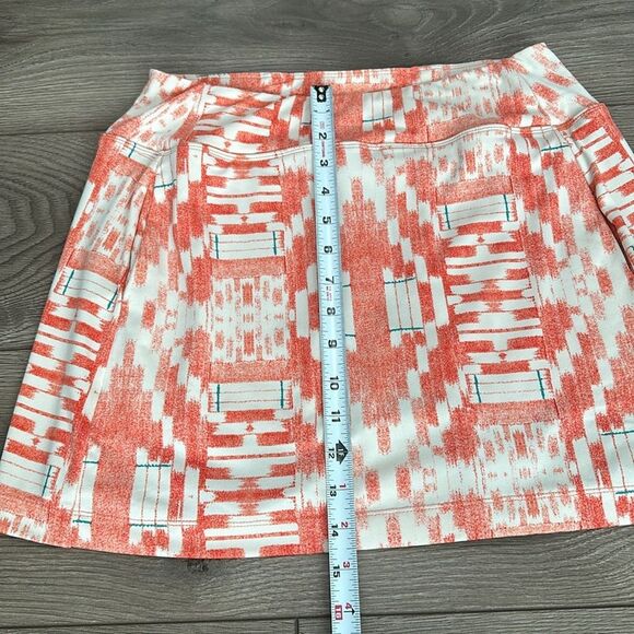 Title Nine 15” Pocket Dream Skort INCA Geometric Pattern Orange Cream Size Small - Picture 8 of 10